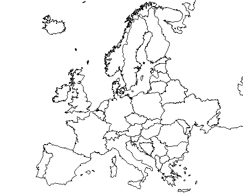 Carte d'Europe des pays ayant un jardin d'iris ou un fournisseur
